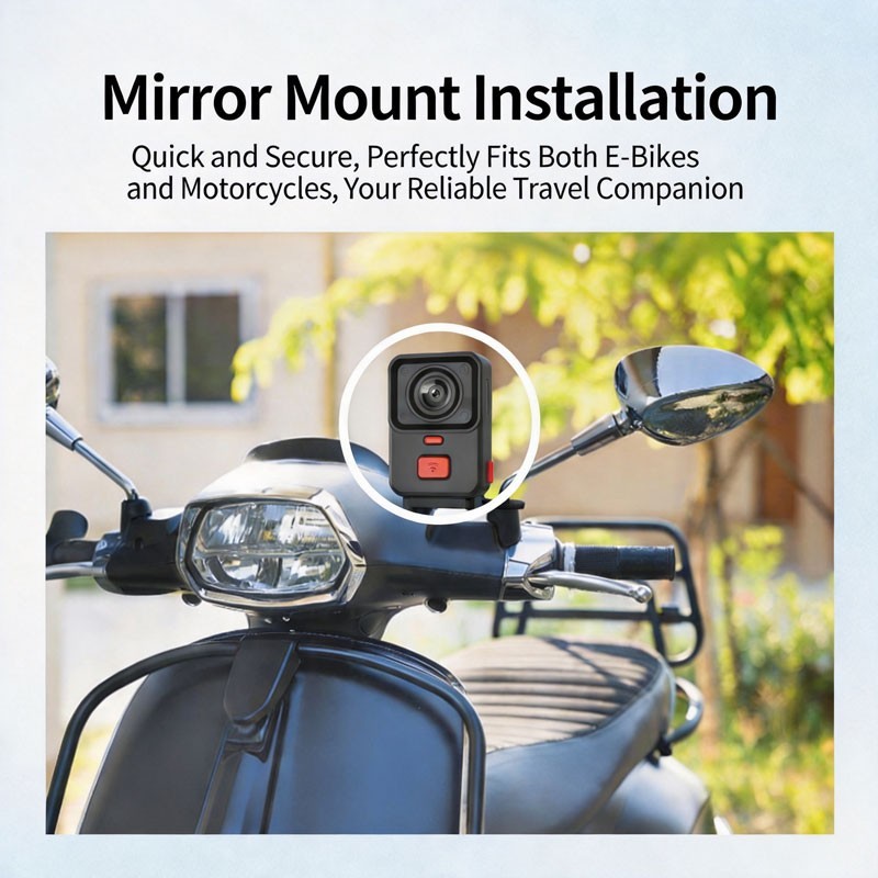 WIFI Motorcycle Dash Cam HD 2K Dual lens Waterproof Recorder Bike Camera W/ GPS