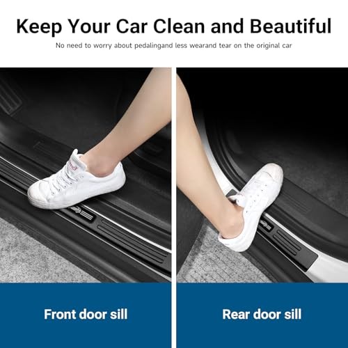 4PCS Door Sill Protector for Chevy for Chevy 2025-2026 Equinox (Matte Black)