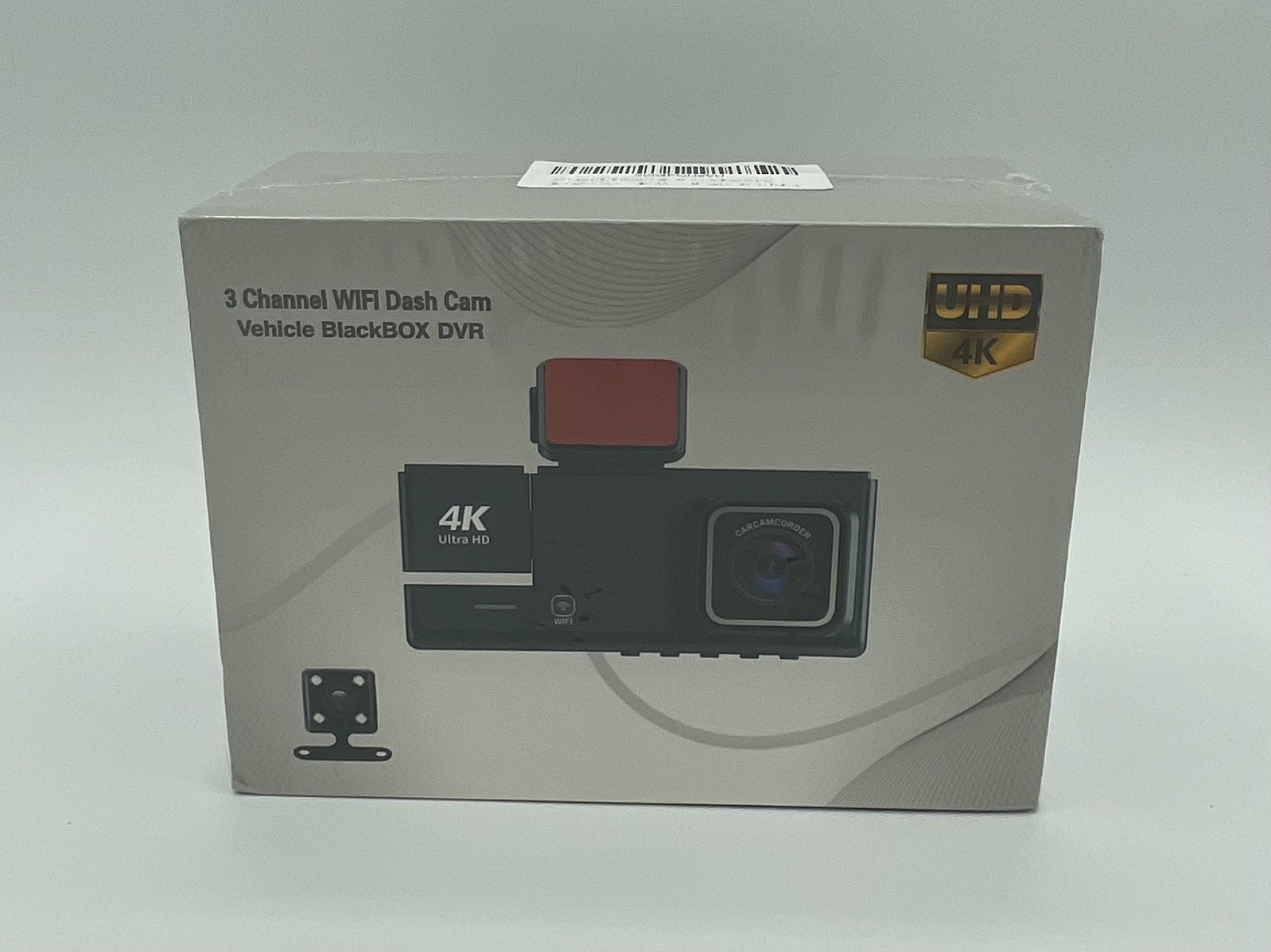3-Channel Vehicle Wifi Dash Camera BlackBOX DVR -UHD 4K – NEW (Sealed in Box)