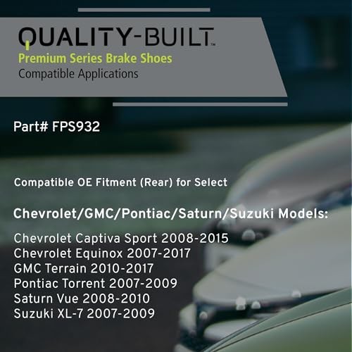 Rear Parking Brake Shoes, Compatible with 2007-2017 FPS932