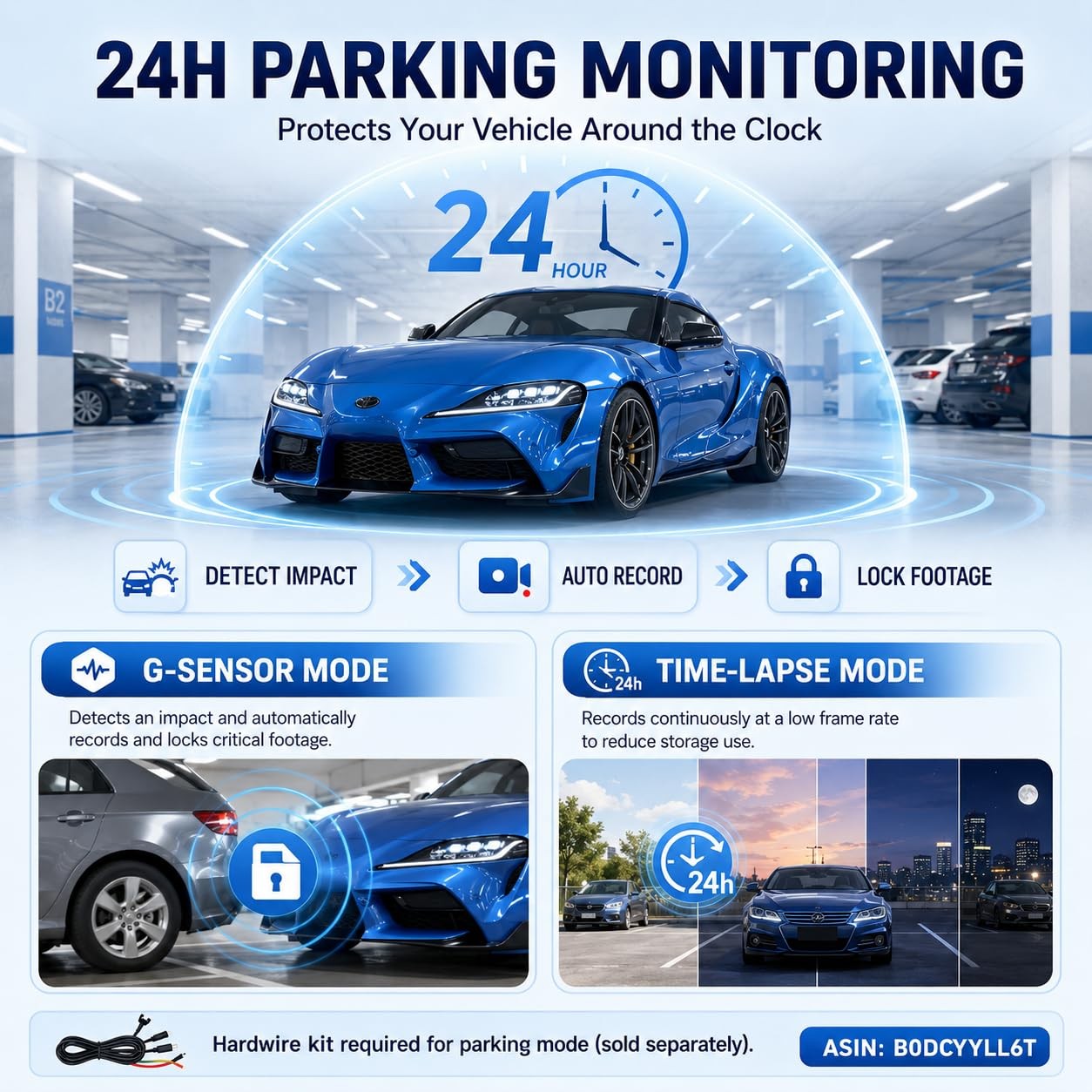 3 Channel Mirror Dash Camera, 4K/3K+2.5K/1080p+1080p Rear View Mirror Camera …