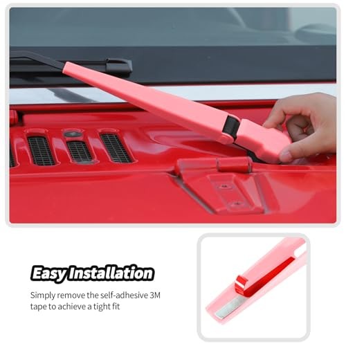 Windshield Wiper Blades Trim Decoration Cover for Jeep Wrangler JK JKU Pink