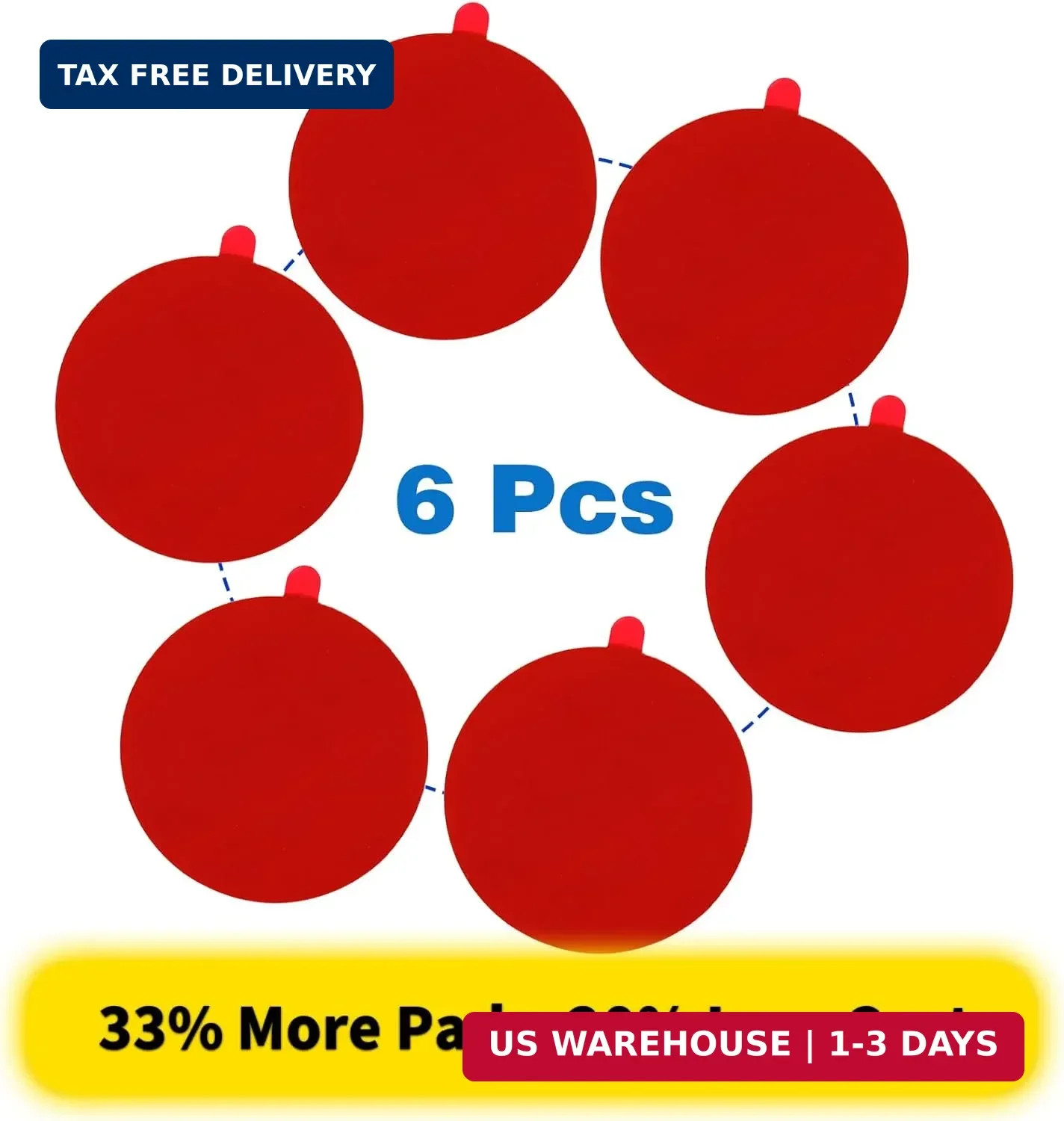 Double Sided Adhesive Pads for Dash Cam, 6PCS 2.83 Inch Heavy Duty Sticky Pads,