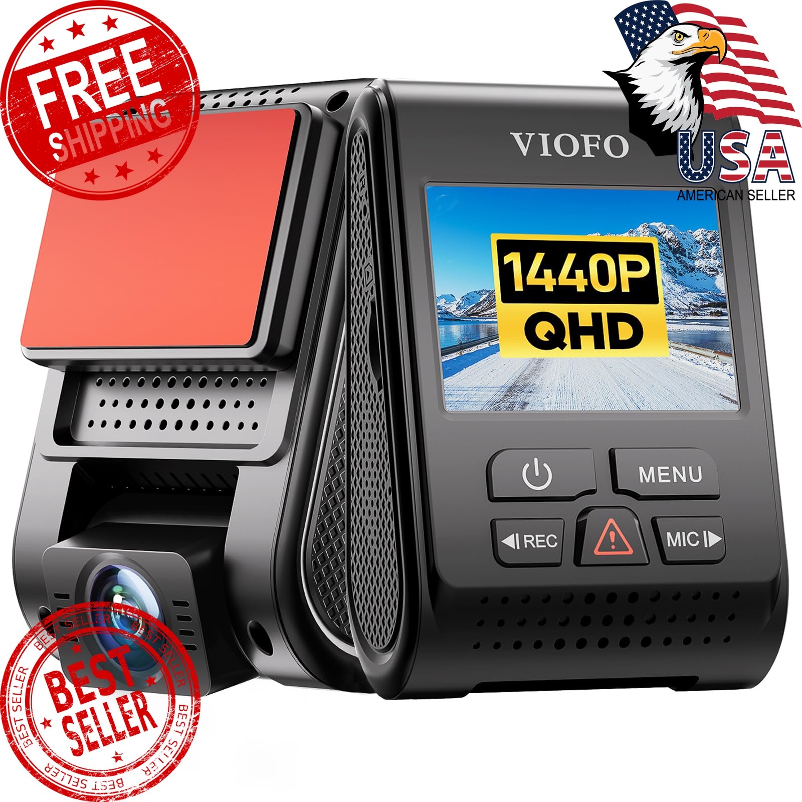 VIOFO A119 V3 Dash Cam, 2K Front Recording, GPS, True HDR Car Dashcam | 2560x…
