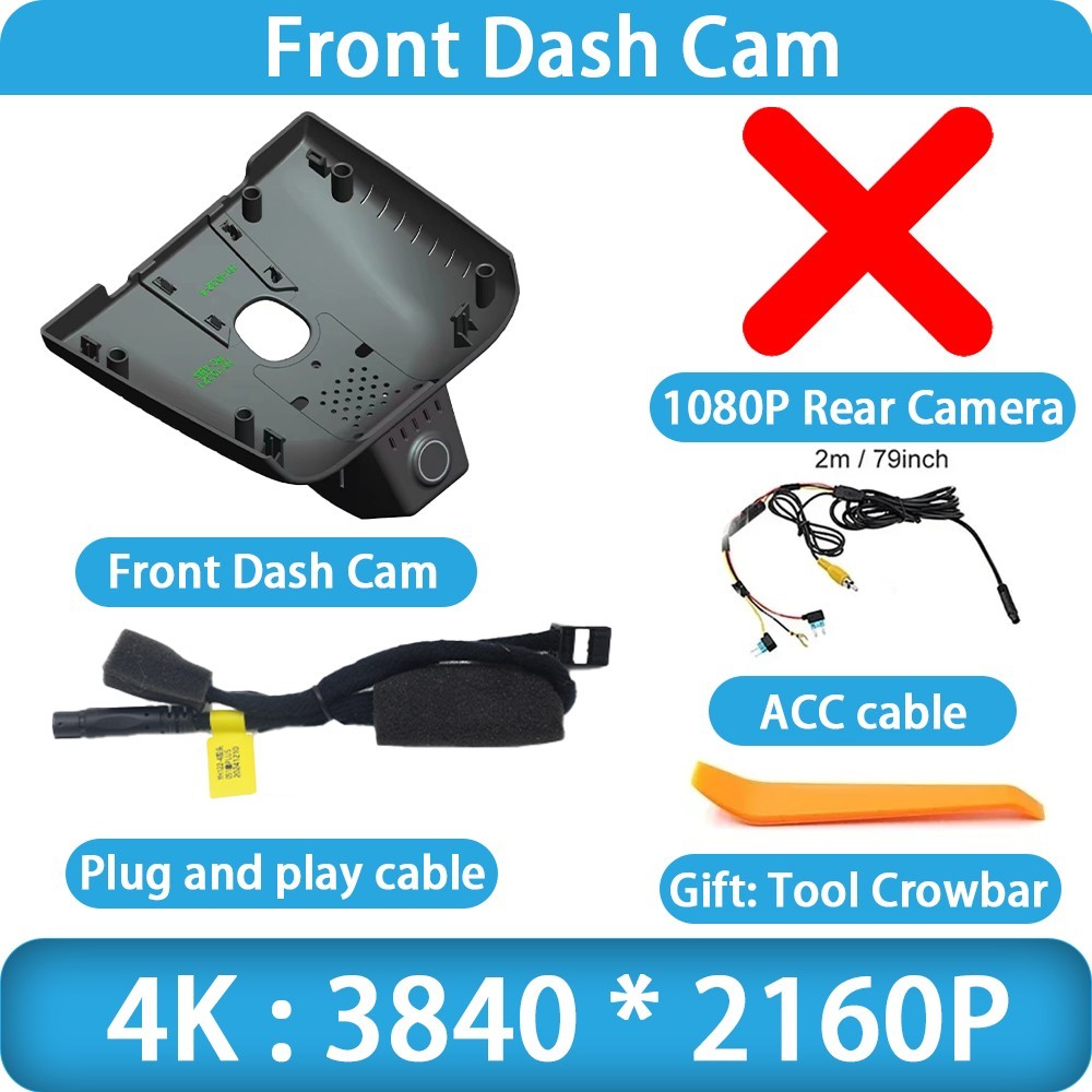for BYD Yuan Up Atto 2 S1 Pro 2024 2025 2026 4K Video DVR Dash Cam Front Camera