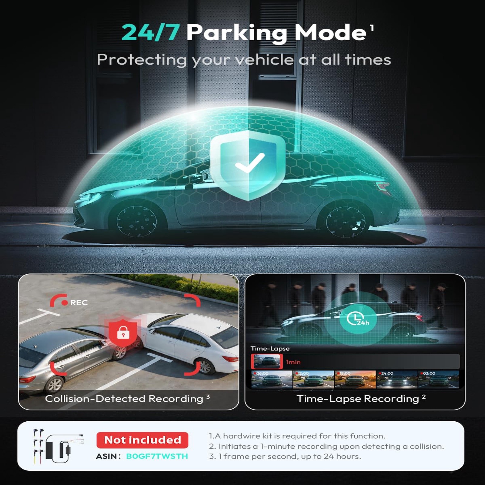 BOTSLAB G300H Plus 4K STARVIS 2 Dual Dash Cam Front and Rear[2026 Upgraded] |…