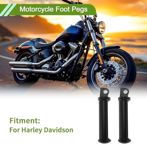 Motorcycle Foot Pegs for Harley Davidson Front and Rear Pedals Matte Black