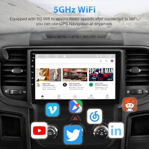 5G WiFi Car Radio for Dodge Ram 1500 2500 3500 2013 2014 2015 for MANUAL AC