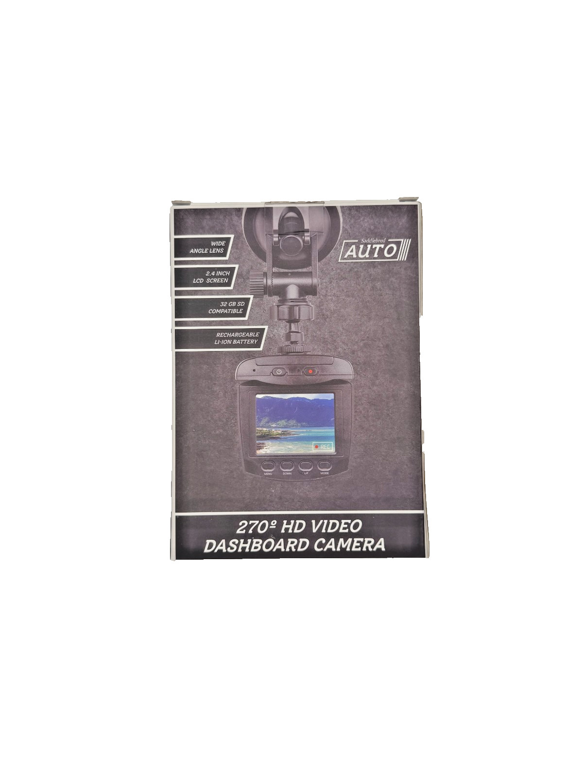 Auto 270° HD Video Dashboard Camera 2.4” LCD Screen