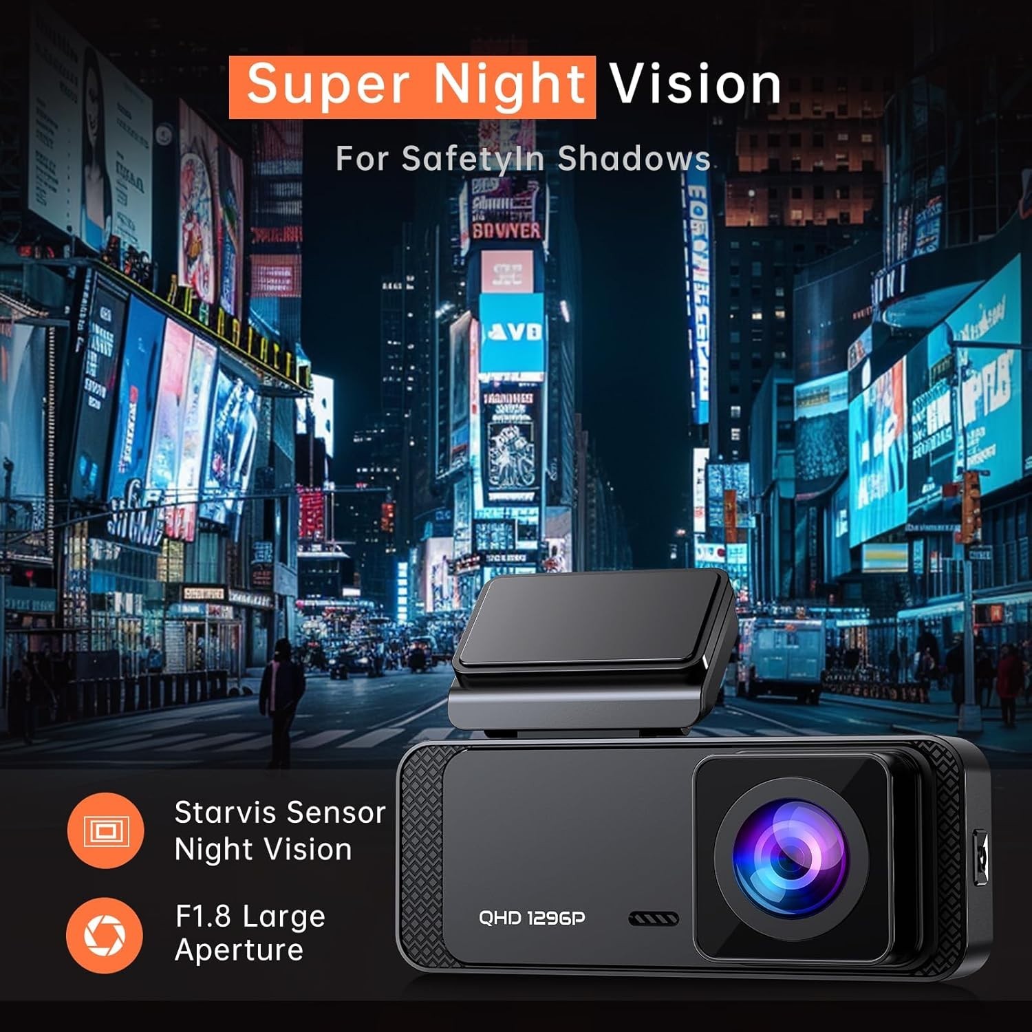 Revolutionary V300 Dash Cam – 24/7 Surveillance, WiFi Control, Ultra-Clear Video