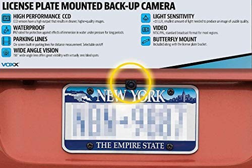 Voxx ACAM4 HD Wide Angle License Plate Mounted Backup Camera