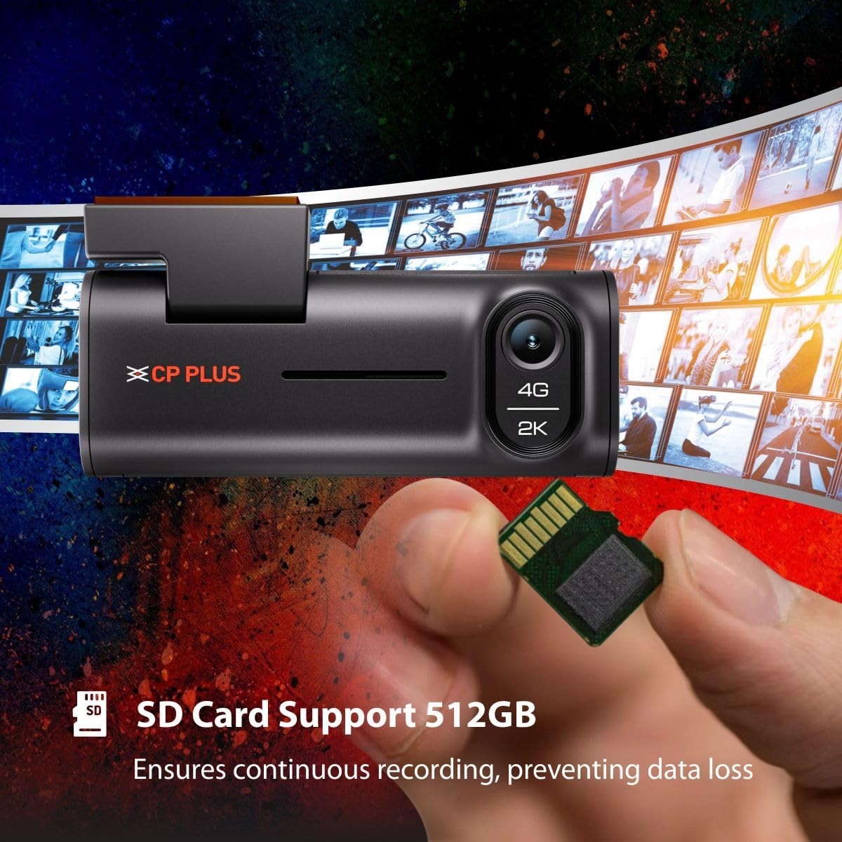 CP PLUS 2K 4G Dashcam | 4MP Resolution| Live GPS Tracking | 4G LTE Connectivity