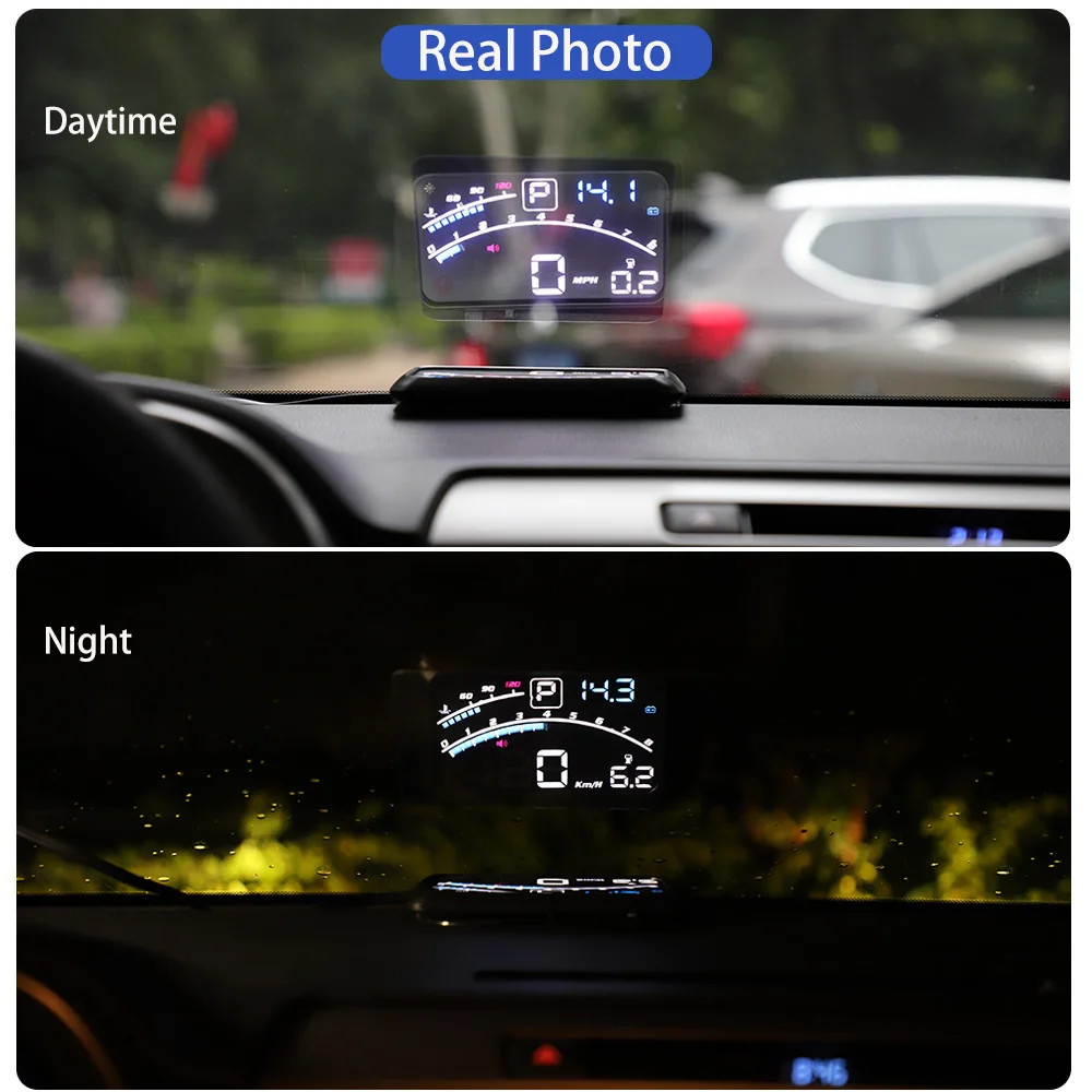 Vjoycar V41 Newest Head Up Display Car OBDII EUOBD 5.5 Windshield Projector HUD