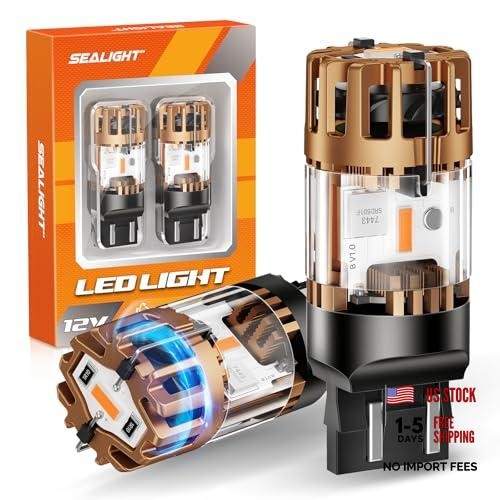 7443 7440 LED Bulb Amber, 2025 Canbus 7444na Front/Rear Turn 7443/7440 Yellow