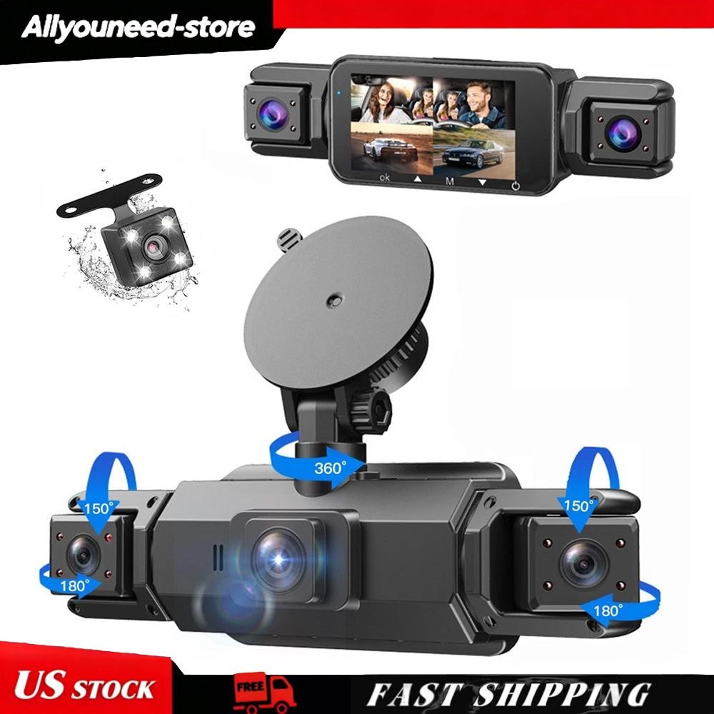 360°Dash Cam Recorder WiFi 4 Channel 1080P Car Camera DVR Vehicle Video G-Sensor