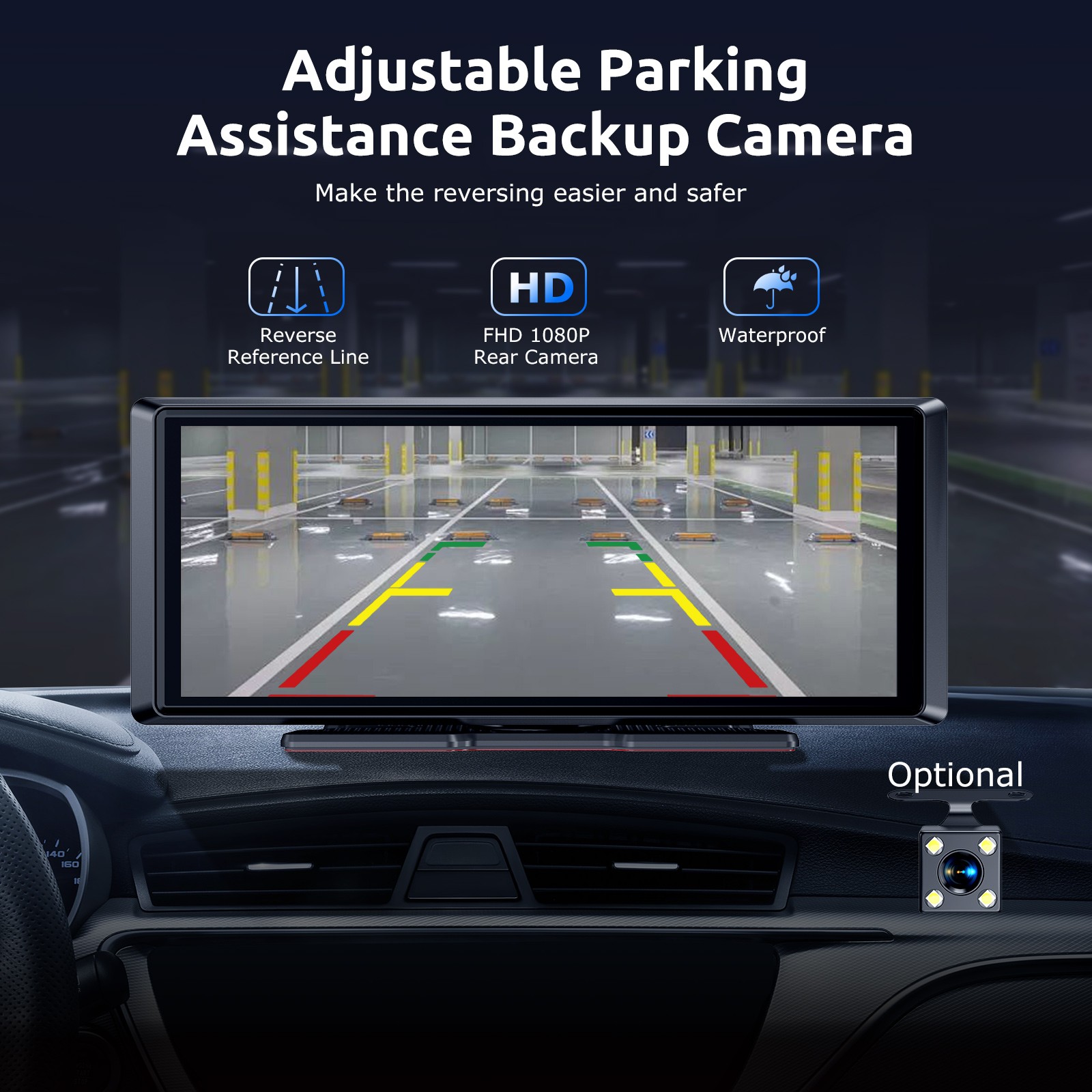 8.1inch Portable 4K Car Stereo Wireless Apple Carplay Auto Touch Screen BT Radio