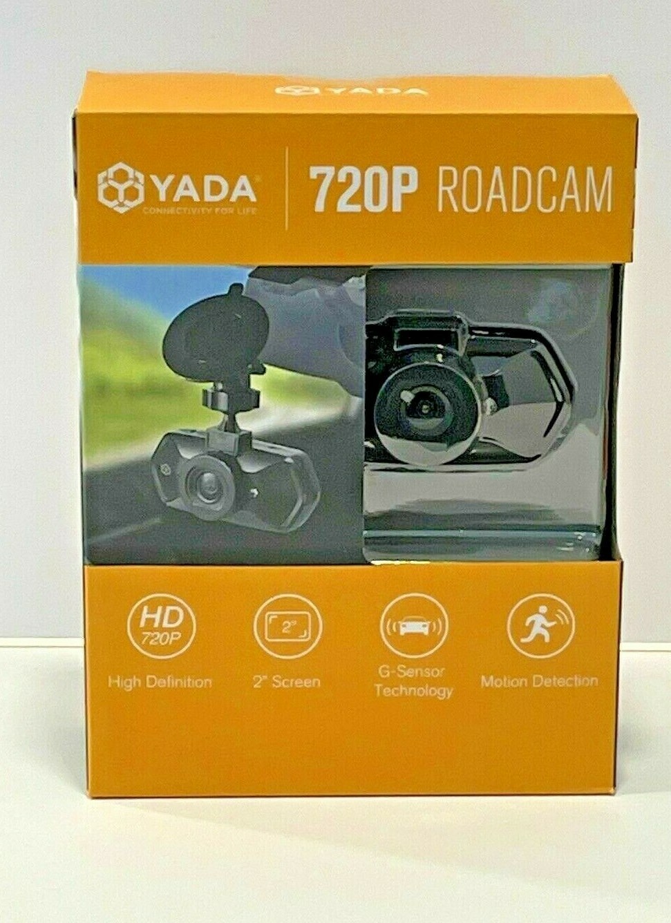Yada Roadcam 720P Black Dash Camera, 120-Degree Wide Angle Lens, G-Sensor NEW