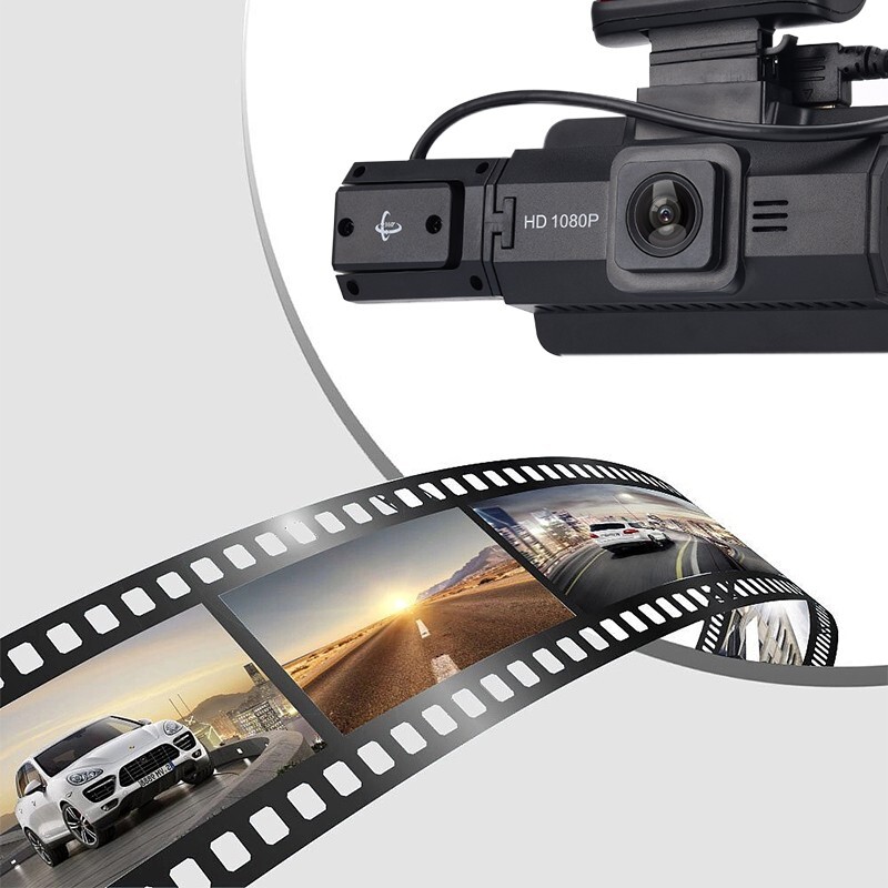 Car Dash Cam Driving Recorder 170° Wide Angle Dual-recording 3 Inch Night Vision