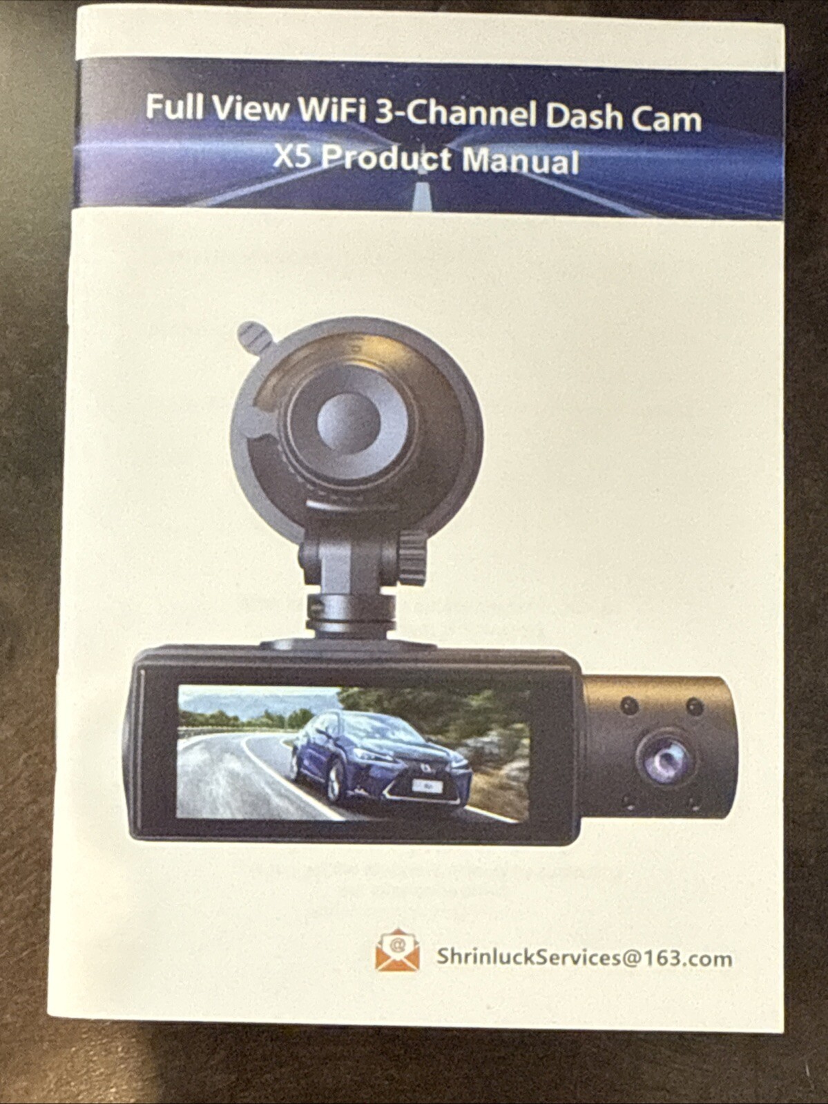 WiFi Dash Cam X4 4K Front & Rear Inside 2160P+1080P+1080P FHD 3 Channel Dash NEW