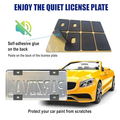 License Plate Screws -Carbon Fiber Pattern Plastic Car Screws with Carbon Caps