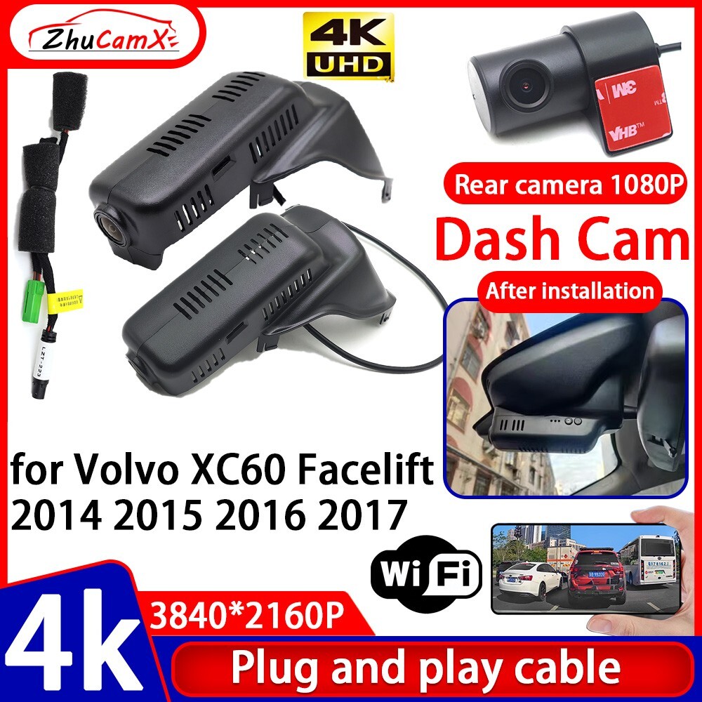 Plug and Play Wifi Dash Cam Camera for Volvo XC60 Facelift 2014 2015 2016 2017