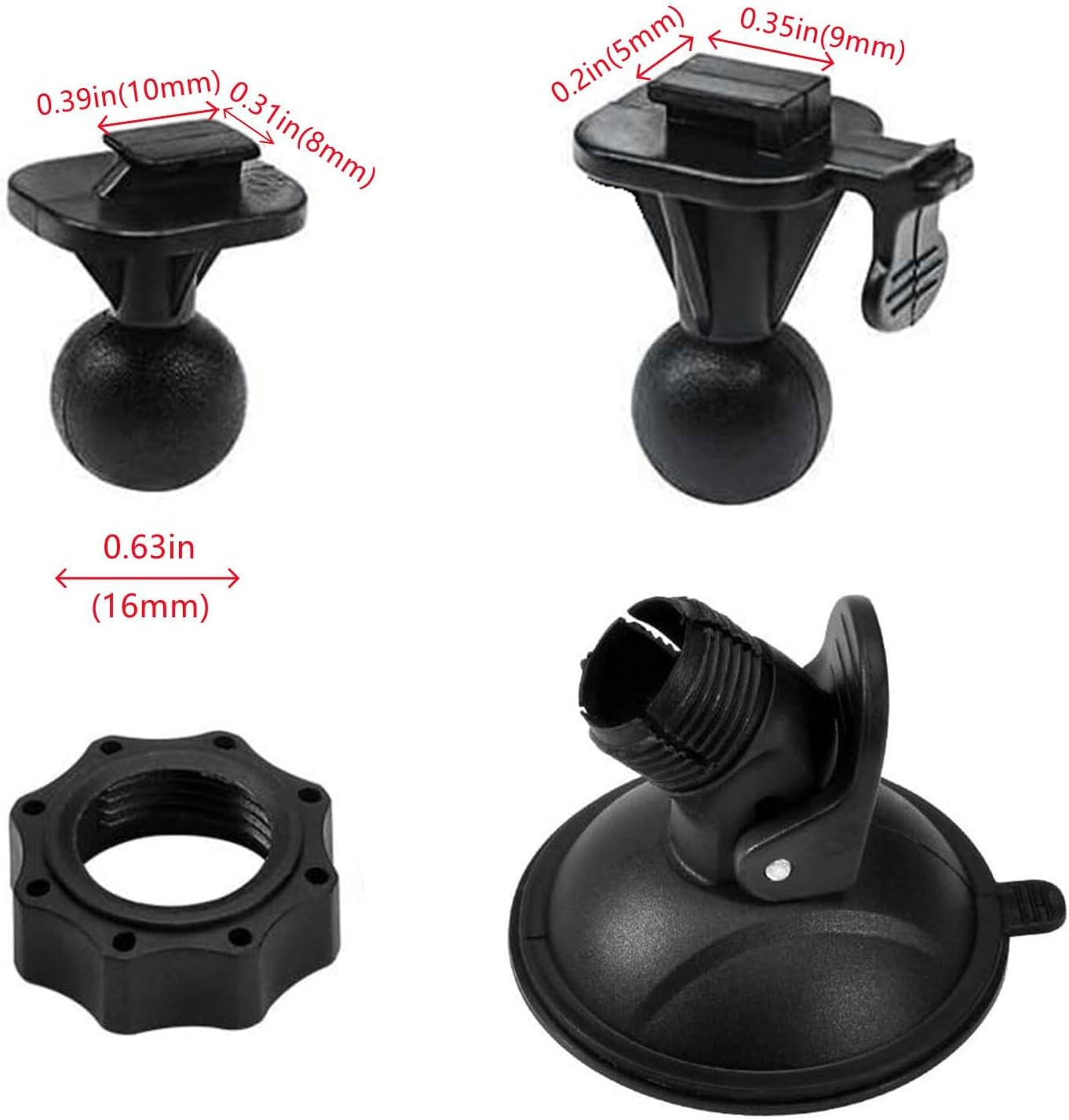 Suction Cup Mount for Yi Dash Cam 2.7′, Uniden Dashcam, Black Box G1W Dash Ca…
