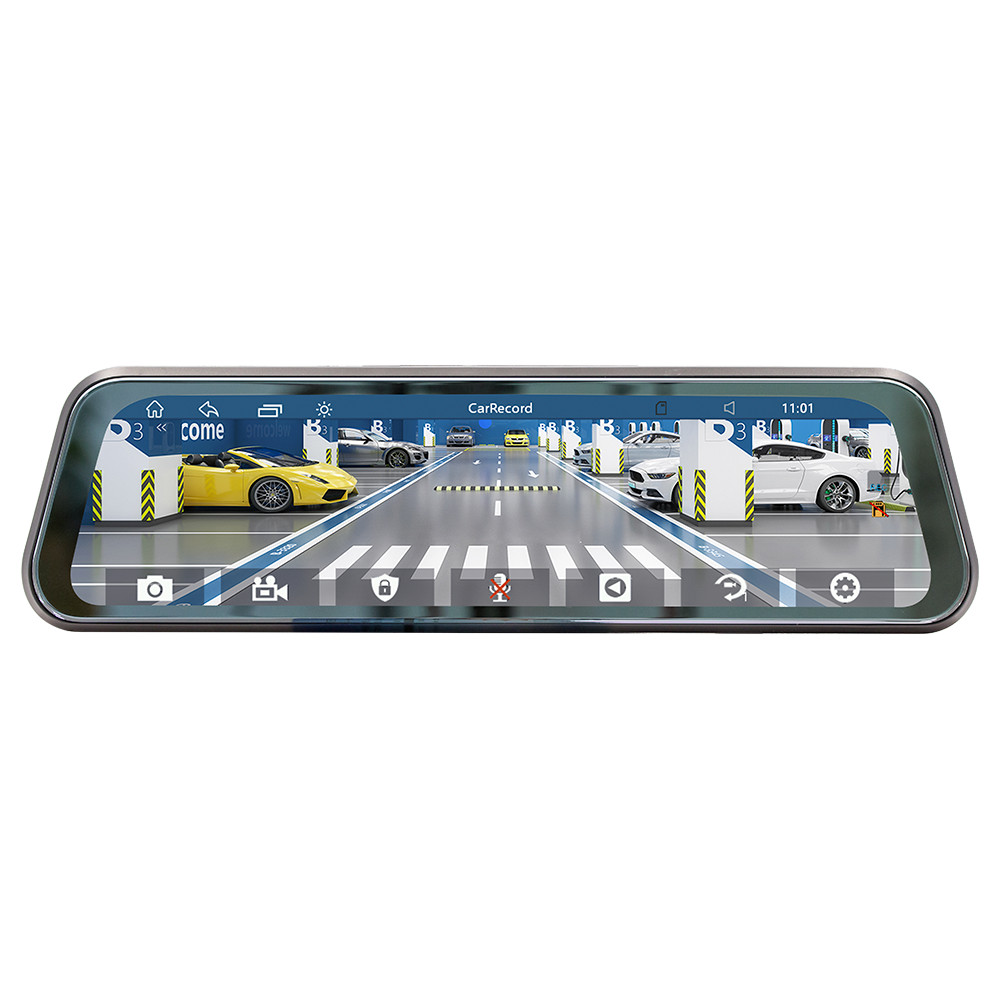 For Apple CarPlay Android Auto Car Video Player Rearview Mirror Bluetooth Audio