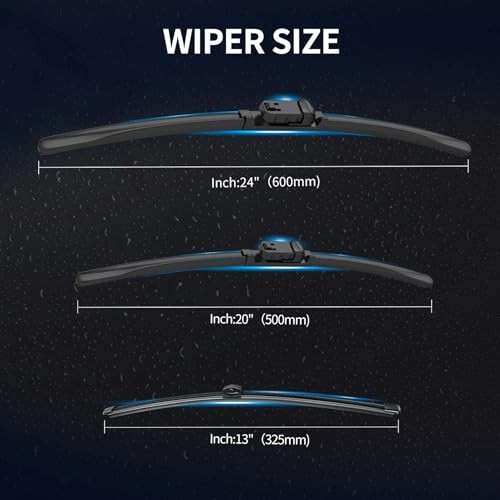 Front and Rear Windshield Wiper Blades, 3 Pcs Front and 2009-2017 For Audi Q5