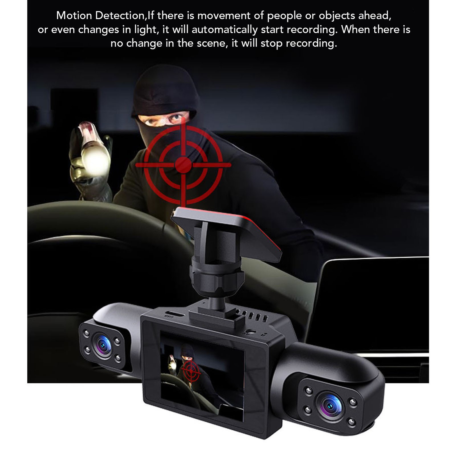 4 Channel Dash Cam 2.0 Inch Screen 360° View 1080P Front Rear Left Right Da MSFW