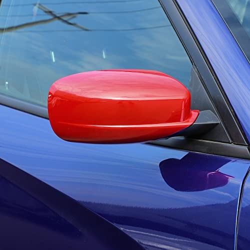 for Charger Rearview Mirror Rear View Mirror Side Mirror Cover Decoration Red