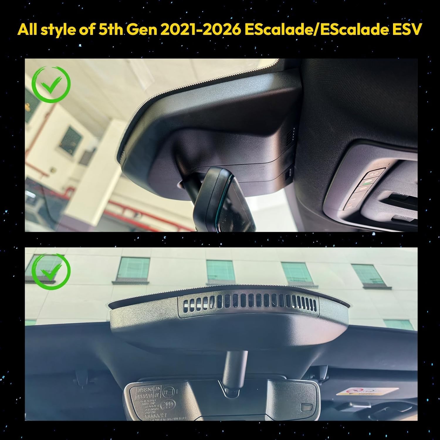 Front 4K Dash Cam Camera Custom fit for Cadillac Gen5 Escalade/Escalade ESV 4612