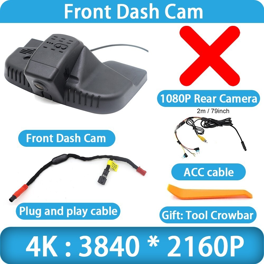 4K UHD 2160P Wifi DVR Dash Cam Camera for Lincoln Nautilus CDX707 2023 2024 2025