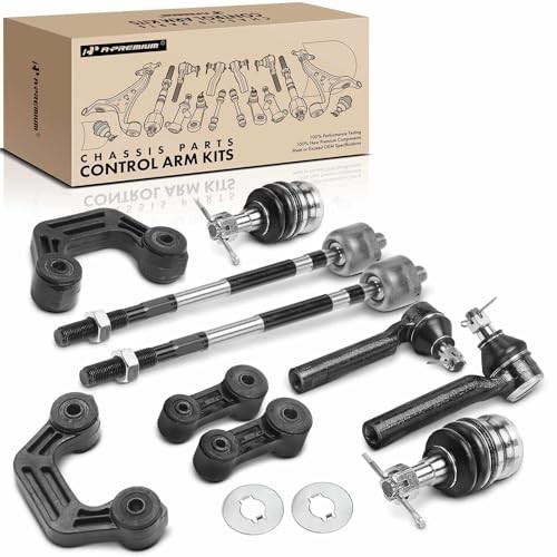 Set of 10, Front & Rear Sway Bar Link, Front Lower Ball Joint, Inner & Outer