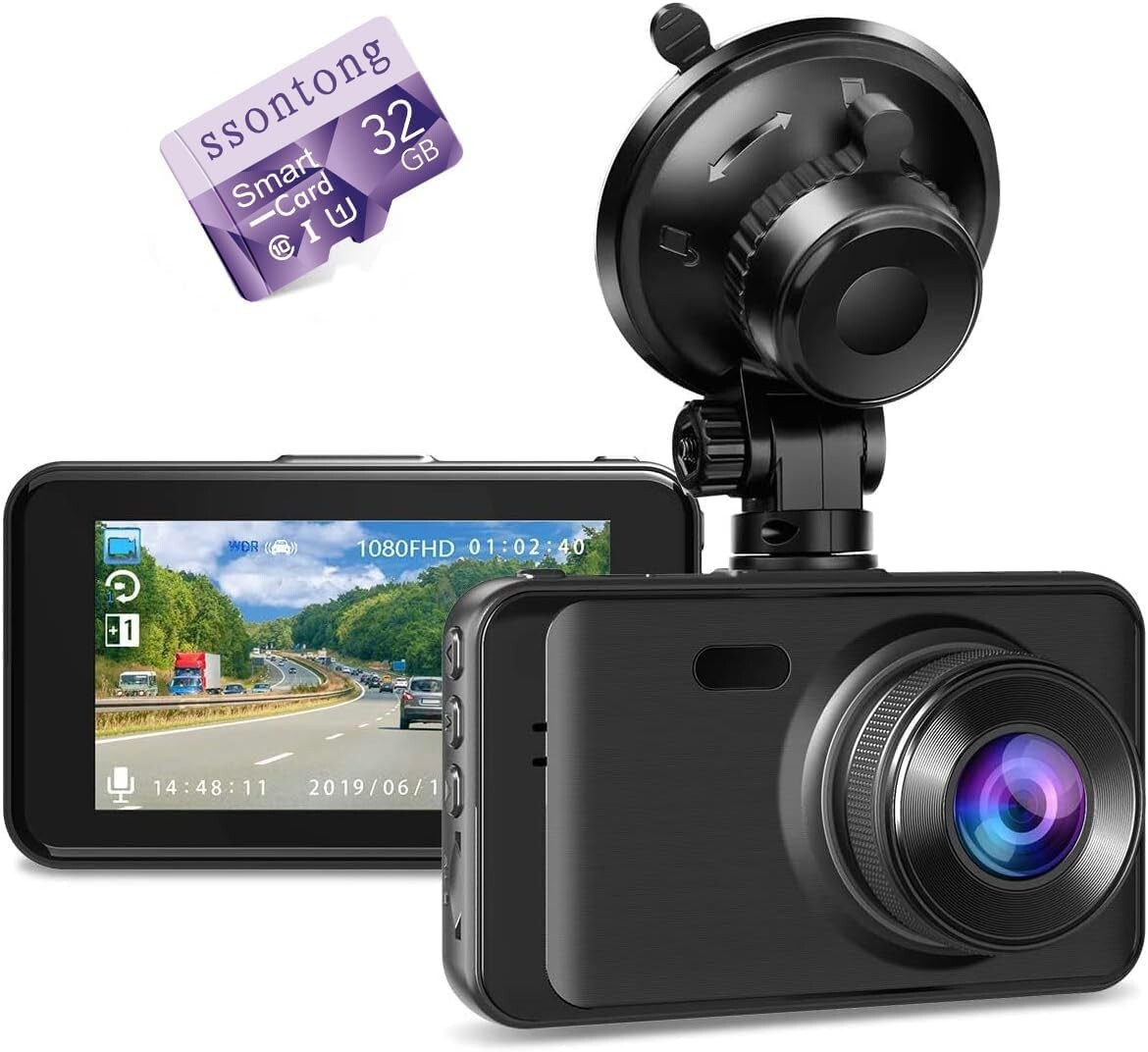 MEJOR Camara De Seguridad Para Carro Auto Salpicadero Coche Dash Cam 1080P FHD