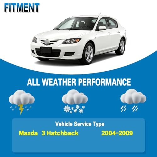 Windshield Wiper Blades for Mazda 3 Hatchback 2004-2009 (Pack of 3) | OEM