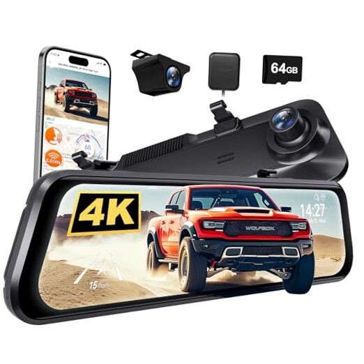 G850 PRO 4K Mirror Dash Cam with ADAS and BSD, Smart Rear View Mirror with