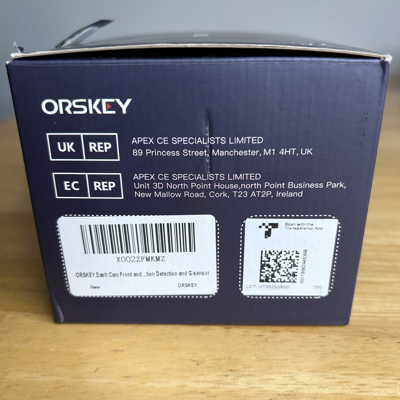 Orskey Dual Dash Cam S800 1080P w/ 3″ LCD Night Vision Display Factory READ