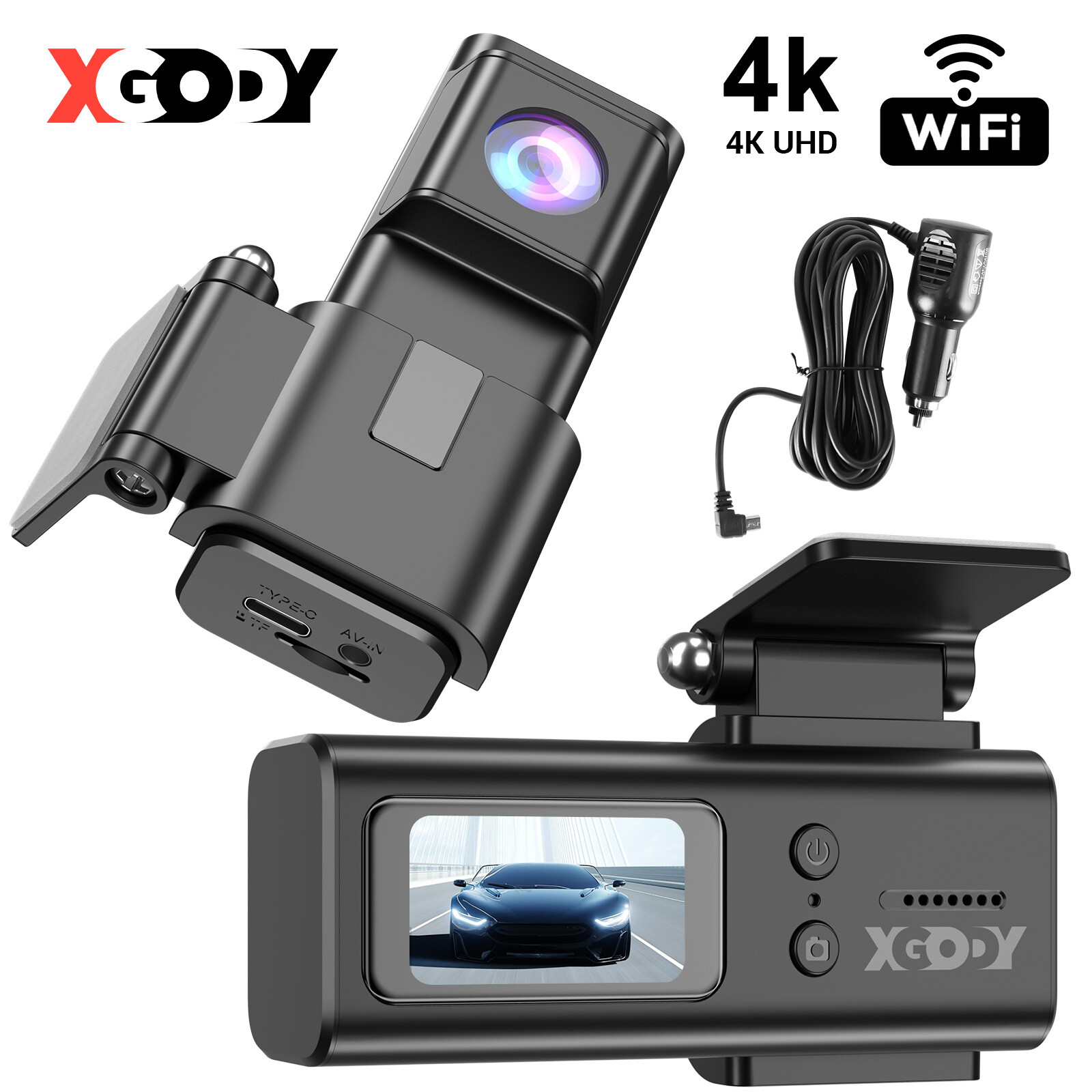 XGODY 1080P Dash Cam Car DVR Front Camera Video Recorder G-sensor Night Vision