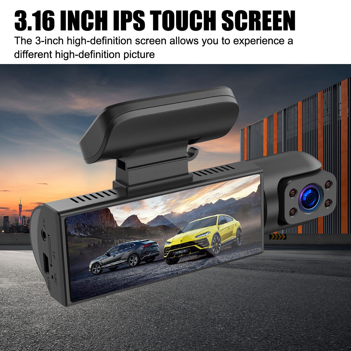 Dash Cam HD 1080P Car Dual Lens Front//Inside Video Recorder Camera G-sensor 32G