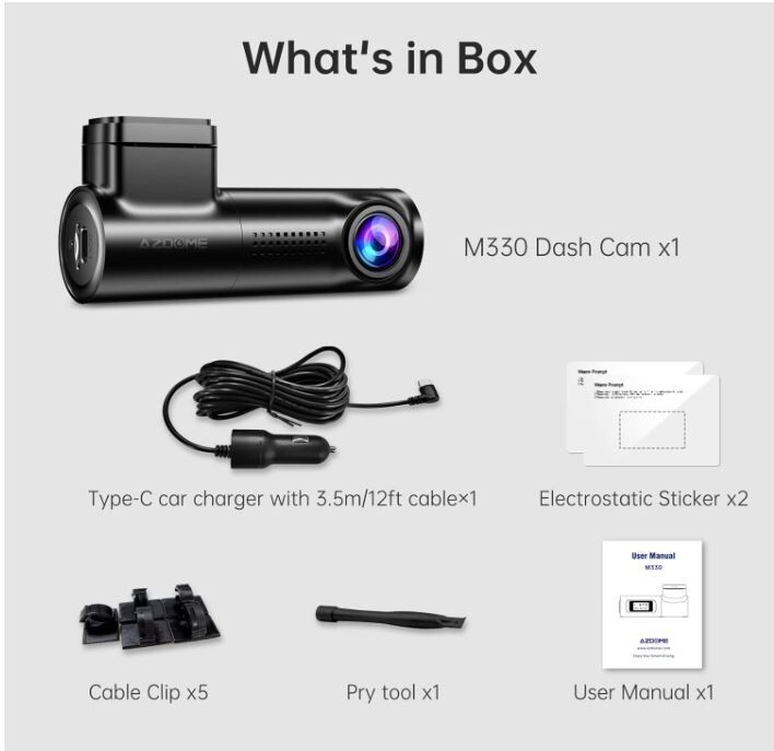 1080P Dash Cam for Cars WiFi Voice Control 1080P FHD Night Vision G-Sensor