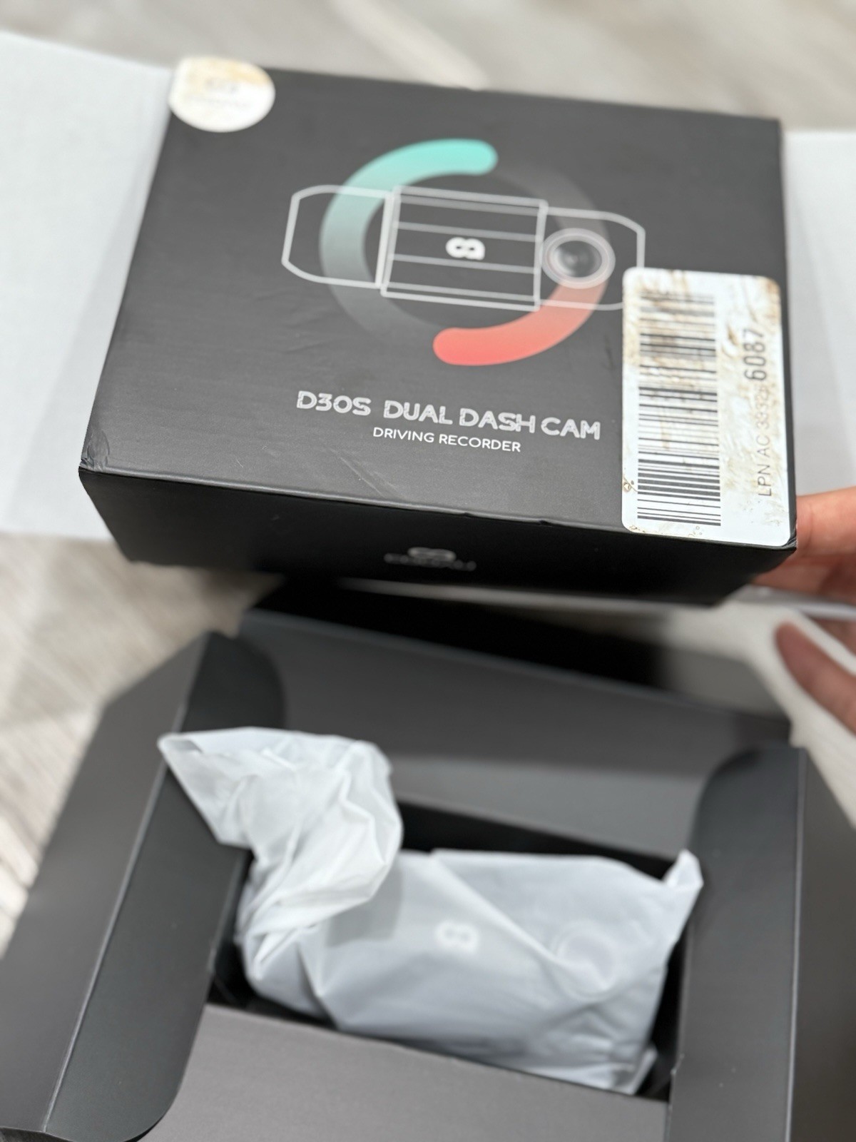 COOAU D30S 4K Dash Cam with GPS Wi-Fi Front & Inside Uber Car Camera, Night Vis.