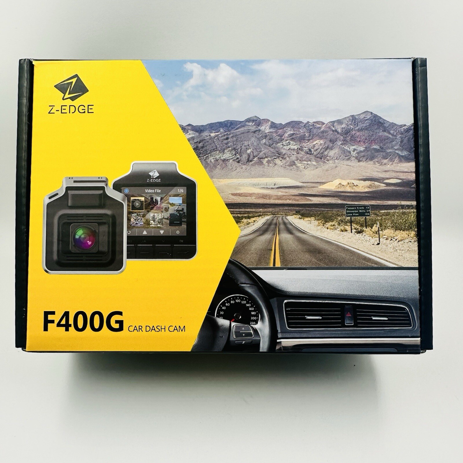 Z-EDGE F400G Car Dash Camera, 2.4” Screen, GPS, Loop Recording, WDR Camera