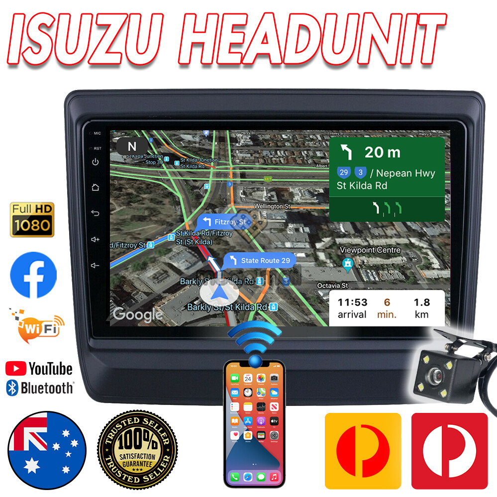 FOR ISUZU DMAX 2021 GPS BLUETOOTH ANDROID AUTO WIRELESS APPLE CARPLAY CAMERA 4×4
