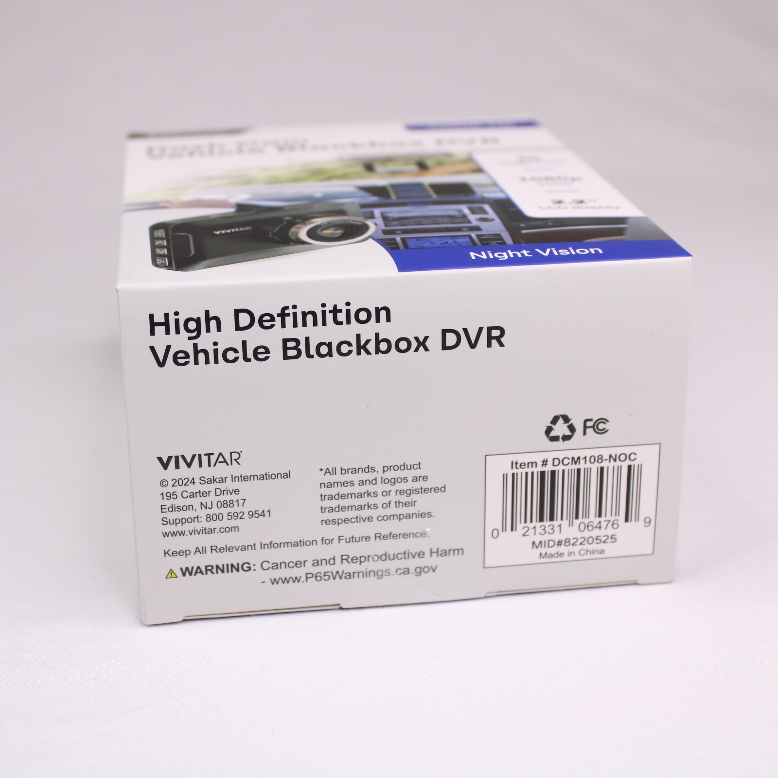 New/Sealed Vivitar Dash Cam Vehicle Blackbox DVR 1080P HD Night Vision 2.2 Inch