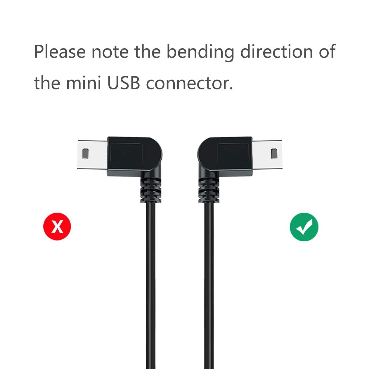 Mini USB Dash Cam Power Cord 11.5ft YQMAJIM