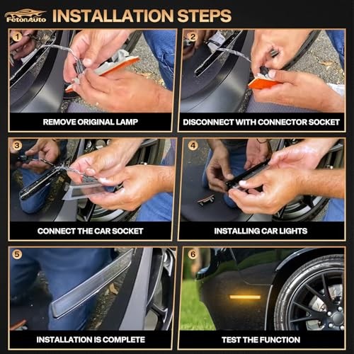 Dynamic Amber Red LED Front Rear Side Marker Lights for 2015 Amber Red Scan
