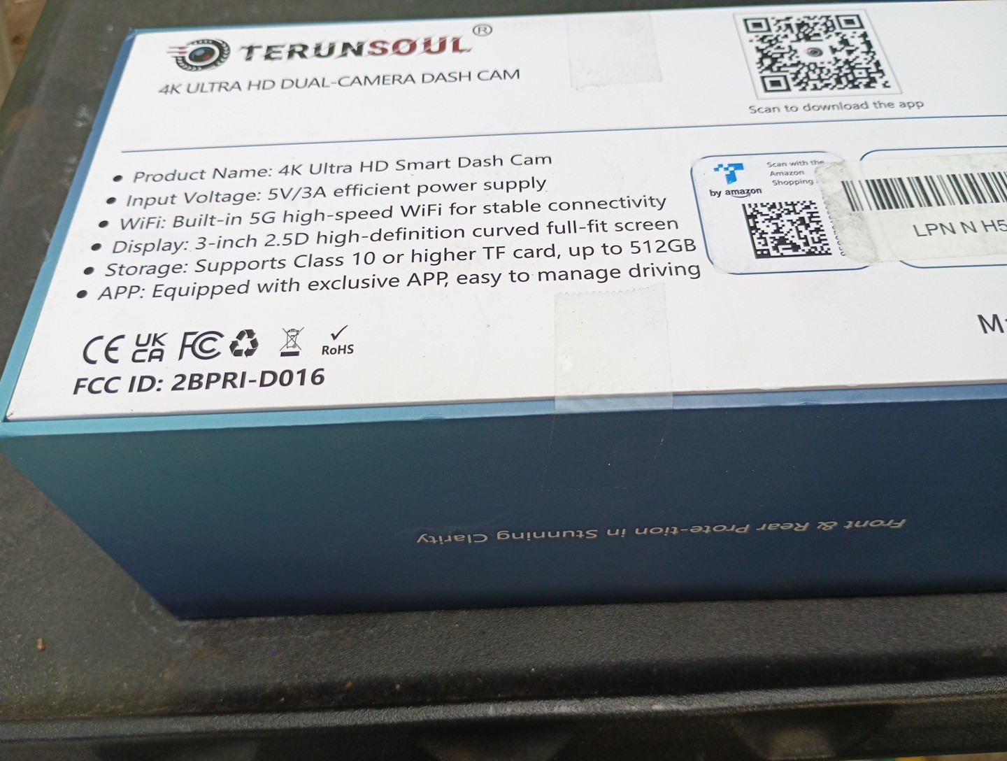 TERUNSOUL 4K Ultra HD Dual-camera Dash Cam