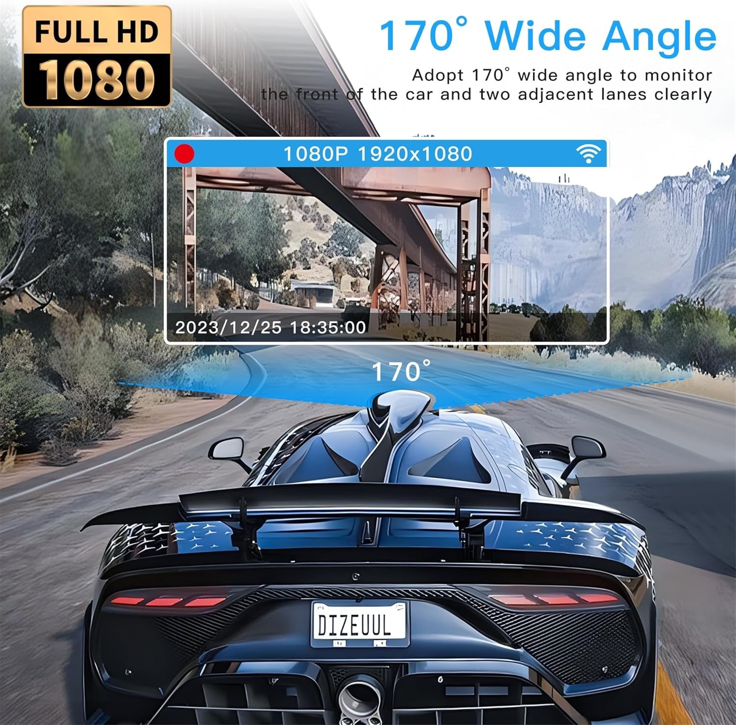 4 Channel Dash Cam 360° View 5G WiFi & APP Control, 2K Front and Rear Inside,…