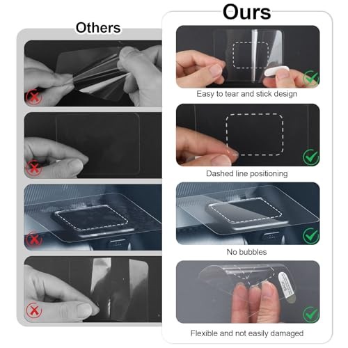 8PCS Windshield Electrostatic Film for Dash Cam, Premium Adhesive Reflective