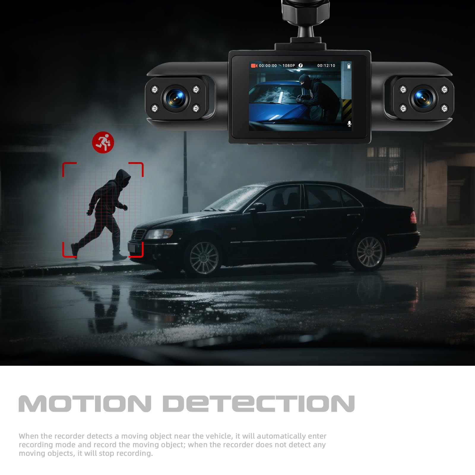 Dash Cam Front and Rear, 1080P Dash Camera for Cars, 4 Channel Car Camera Fro…